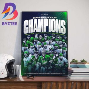 2024 Kelly Cup Champions History Made Florida Everblades Back To Back To Back Kelly Cup Champs Wall Decor Poster Canvas