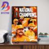 2024 NCAA MCWS National Champions Tennessee Beats Texas A&M 6-5 Wall Decor Poster Canvas