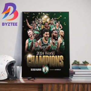 2024 World Champions Boston Celtics 2023-24 NBA Champions Wall Decor Poster Canvas
