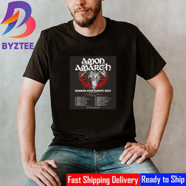 Amon Amarth Heidrun Over Europe 2024 Official Poster Classic T-Shirt