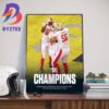 Birmingham Stallions Adrian Martinez Is 2024 Regular Season MVP And UFL Championship MVP Wall Decor Poster Canvas
