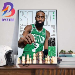 Boston Celtics Jaylen Brown Power Moves On Cover SLAM 242 Wall Decor Poster Canvas