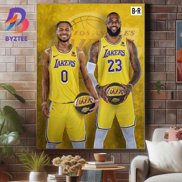 Bronny James And LeBron James A New Era Of James Is Loading NBA 2024 Poster Canvas