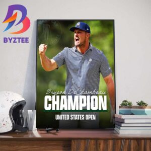 Bryson DeChambeau Champions 2024 US Open For 2nd US Open Champions Wall Decor Poster Canvas