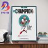 Congrats Bryson Dechambeau 2X US Open Champions Wall Decor Poster Canvas