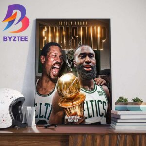 Congrats To Boston Celtics Jaylen Brown Wins The Bill Russell Finals MVP Award 2024 NBA Finals Wall Decor Poster Canvas