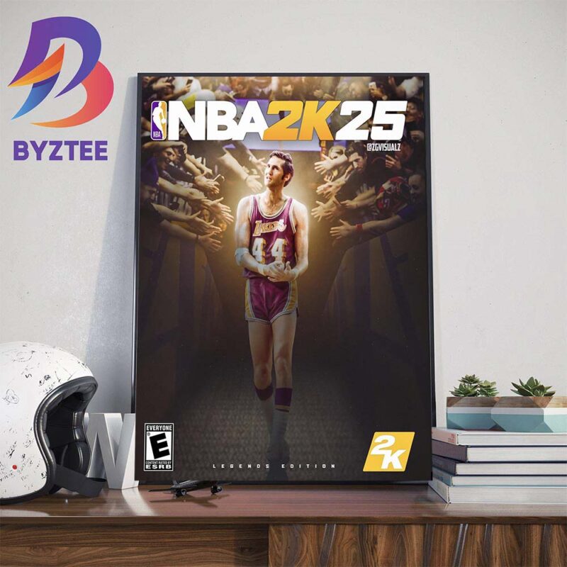 Custom NBA 2K25 Jerry West Legends Edition Wall Decor Poster Canvas ...