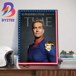 Homelander Is Superhero Of The Year On Cover Time Wall Decor Poster Canvas