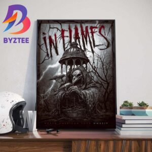 In Flames North American Tour 2024 Limited VIP Poster Wall Decor Poster Canvas