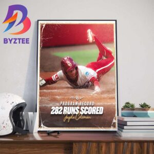 Jayda Coleman Program Record For 282 Career Runs Scored Wall Decor Poster Canvas