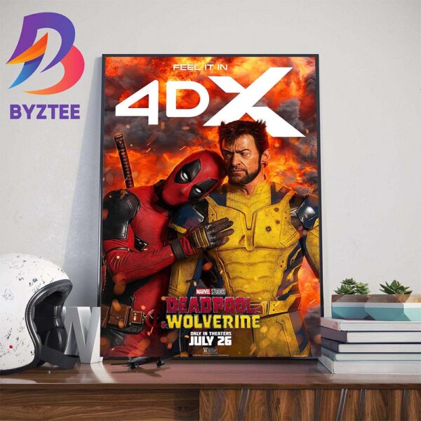 Marvel Studios Deadpool And Wolverine 4DX Official Poster July 26th 2024 Wall Decor Poster Canvas