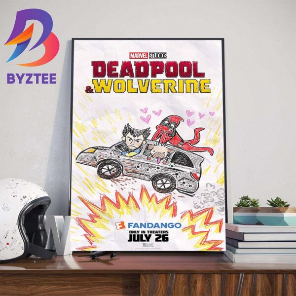 Marvel Studios Deadpool And Wolverine Fandango Official Poster July 26th 2024 Wall Decor Poster Canvas