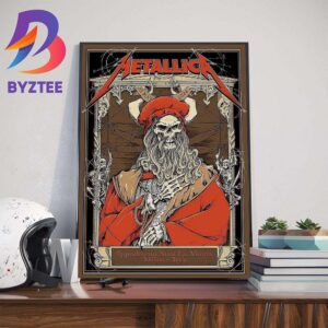 Metallica M72 World Tour In I-Days Milano Coca-Cola at Ippodromo Snai La Maura Milan Italy May 29th 2024 Limited Edition Wall Decor Poster Canvas