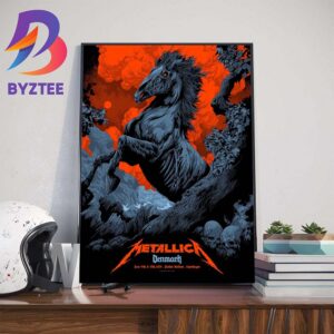 Metallica World Tour M72 Copenhagen Exclusive Pop-Up Shop Poster At Packen Stadium Copenhagen Denmark June 14-16th 2024 Wall Decor Poster Canvas