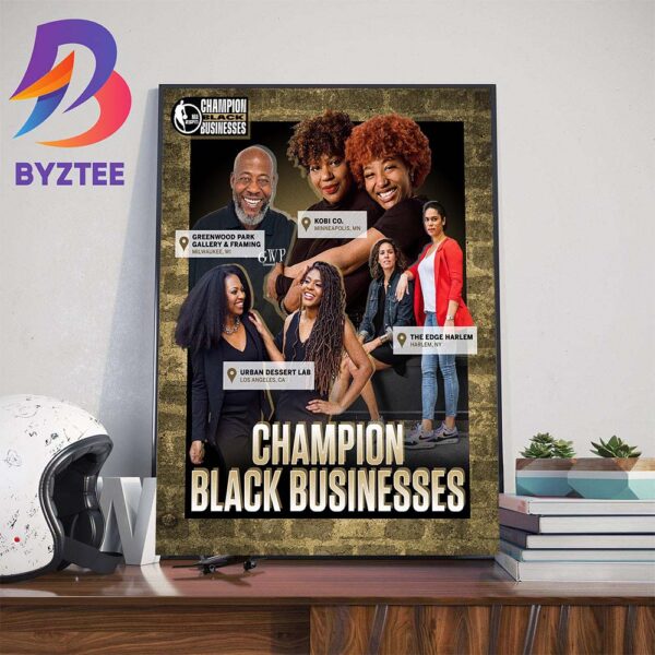 NBA Champion Black Businesses Wall Decor Poster Canvas