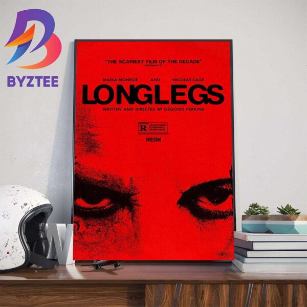 New Poster Longlegs With Starring Maika Monroe And Nicolas Cage Wall Decor Poster Canvas