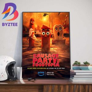 Official Poster Sausage Party Foodtopia An Eight Course Television Event Not Suitable For The Kids Table Wall Decor Poster Canvas