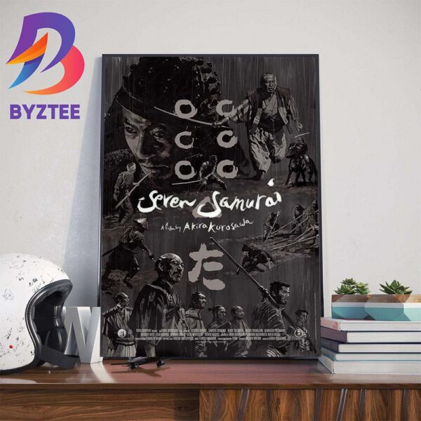 Official Poster Seven Samurai Of Akira Kurosawa Wall Decor Poster Canvas