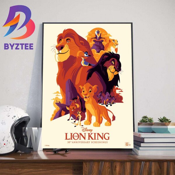 Official Poster The Lion King 30th Anniversary Wall Decor Poster Canvas
