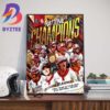 Oklahoma Softball 2024 National Champions 4-Peat in NCAA Softball Womens College World Series History Wall Decor Poster Canvas
