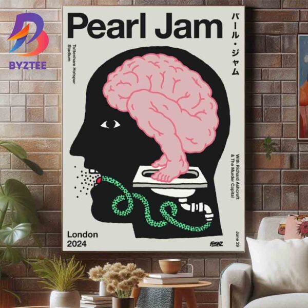 Pearl Jam London Tonight At Tottenham Hotspur Stadium On June 29th Home Decor Poster Canvas