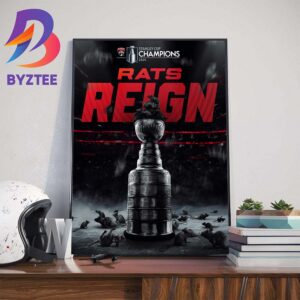 Rats Reign Florida Panthers 2024 Stanley Cup Champions Wall Decor Poster Canvas