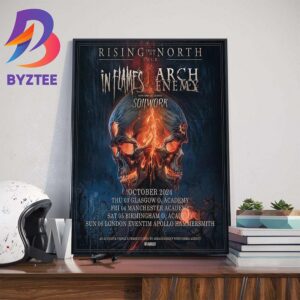 Rising From The North Tour 2024 In Flames With Special Guests Arch Enemy And Soilwork Wall Decor Poster Canvas