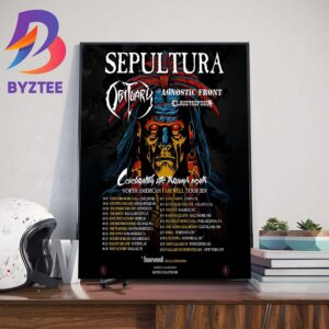 Sepultura Celebrating Life Through Death North America Farewell Tour 2024 Wall Decor Poster Canvas