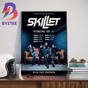 Skillet International Tour 2024 To The Middle East And The Mediterranean This Fall Wall Decor Poster Canvas