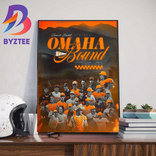 Tennessee Baseball Omaha Bound NCAA 2024 MCWS Mens College World Series Wall Decor Poster Canvas