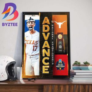 Texas Longhorns Softball Advance 2024 NCAA Womens College World Series Finals Wall Decor Poster Canvas