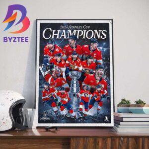 The 2024 Stanley Cup Champions Belongs To The Florida Panthers For The First Time In NHL History Wall Decor Poster Canvas