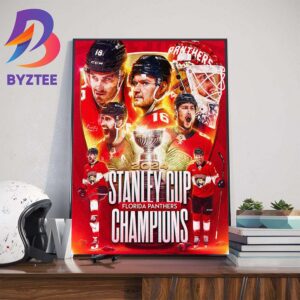 The Florida Panthers Are The 2024 Stanley Cup Champions Wall Decor Poster Canvas