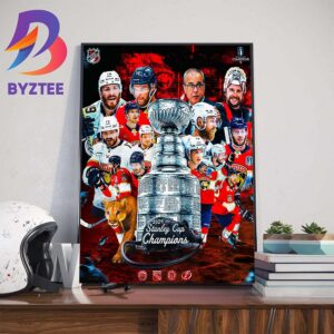 Time To Hunt The Florida Panthers Are The 2024 Stanley Cup Champions For The First Time In Franchise History Wall Decor Poster Canvas