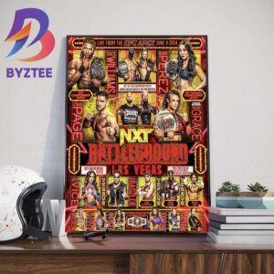 WWE NXT Battleground Las Vegas Matchup Card Wall Decor Poster Canvas