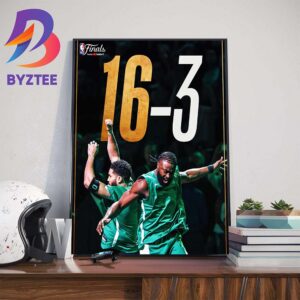 With A 16-3 Record The Boston Celtics Had The 2nd Best Playoff Winning Wall Decor Poster Canvas