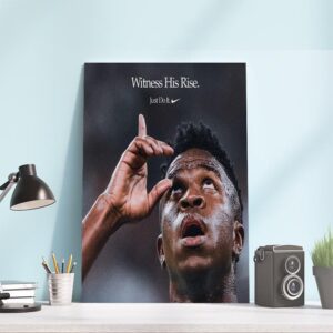 Witness His Rise Just Do It Nike Football x Vinicius Junior 2024 UEFA Champions League Champions On 2nd European Trophy Wall Decor Poster Canvas