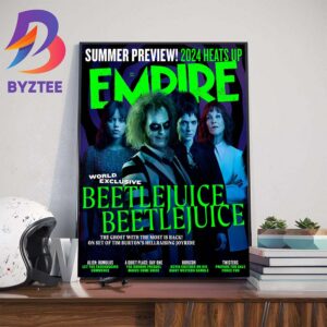 World-Exclusive Poster Beetlejuice Beetlejuice On Empire Issue July 2024 Wall Decor Poster Canvas