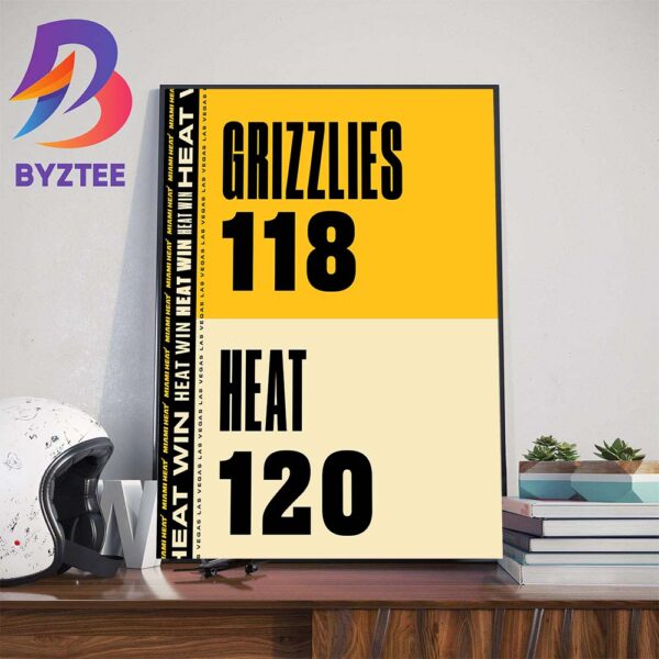 2024 NBA 2K25 NBA Summer League Championship Final Match Points Miami Heat 120-118 Memphis Grizzlies Home Decor Poster Canvas