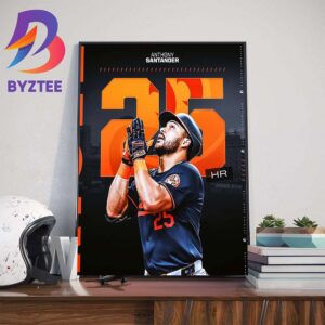 Anthony Santander Number 25 Has Hit 25 HR In 3 Straight Seasons For The Baltimore Orioles Wall Decor Poster Canvas