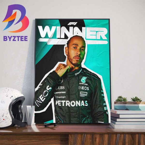 Back On Top Lewis Hamilton Is The Winner At The F1 Race Week British GP 2024 Home Decorations Poster Canvas