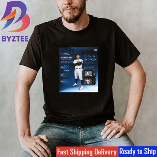 Congrats Aaron Judge Is The POTM AL Player Of The Month 25 Games In June Classic T-Shirt