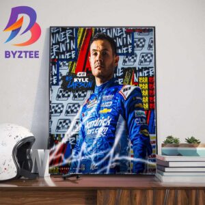 Congratulations To Kyle Larson Wins The Brickyard 400 At Indianapolis Motor Speedway Home Decor Poster Canvas