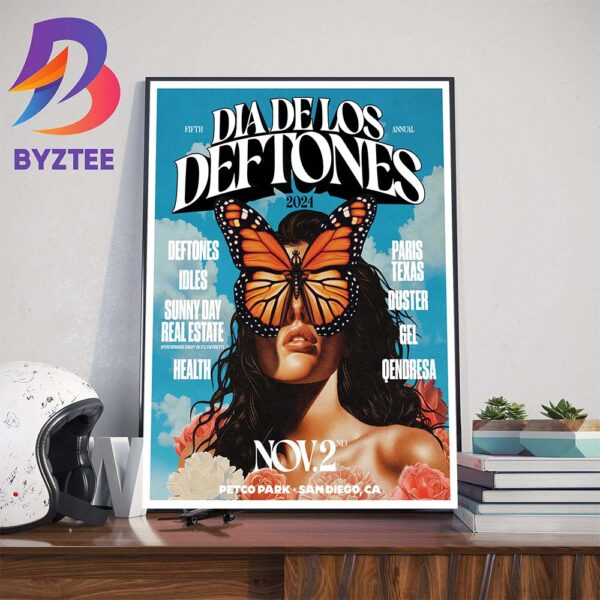 Deftones 5th Annual Dia Delos Deftones Returns To San Diego On November 2nd 2024 Home Decor Poster Canvas