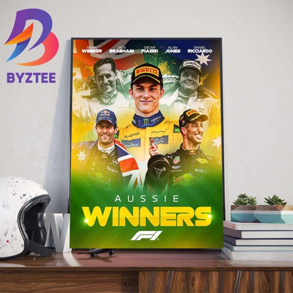 F1 Race Hungarian GP Winner Is Oscar Piastri For Aussie Race Winner Number 5 Home Decor Poster Canvas