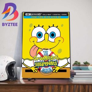 First Time On 4K Ultra HD The Spongebob Squarepants Movie Official Poster Wall Decor Poster Canvas