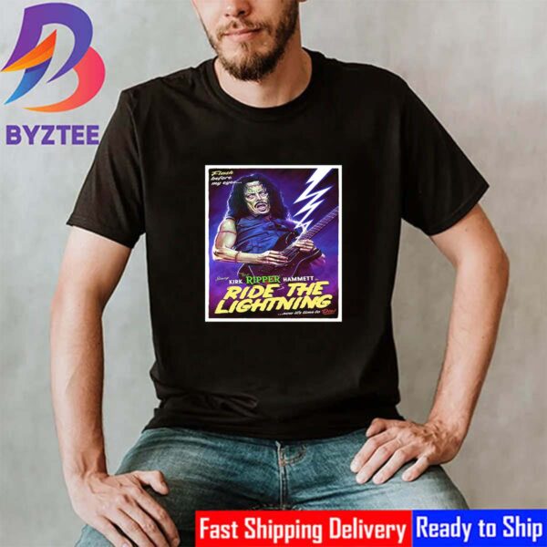 Flash Before My Eyes Ride The Lightning With Starring The Ripper Kirk Hammett Classic T-Shirt
