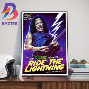 Flash Before My Eyes Ride The Lightning With Starring The Ripper Kirk Hammett Wall Decor Poster Canvas