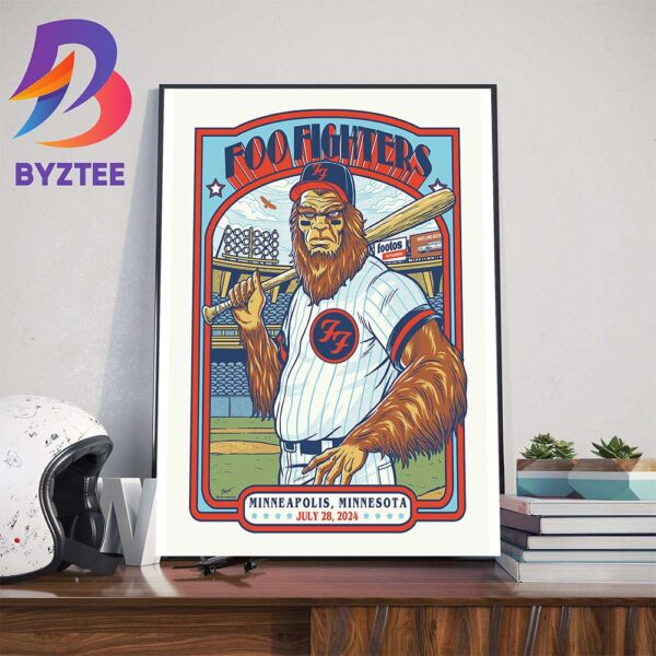 Foo Fighters Everything Or Nothing At All Tour 2024 July 28th At Target Field Minneapolis Minnesota Home Decor Poster Canvas