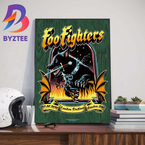 Foo Fighters Show At London Stadium London UK June 22nd 2024 Wall Decor Poster Canvas